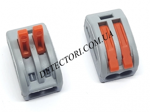 Кабельний зажим PCT-212 на 2 контакти 32A 250V 0.08-4 мм2 фото 1