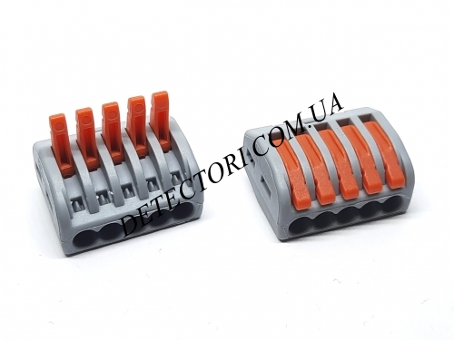Кабельний зажим PCT-215 на 5 контактів 32A 250V 0.08-4 мм2 фото 1