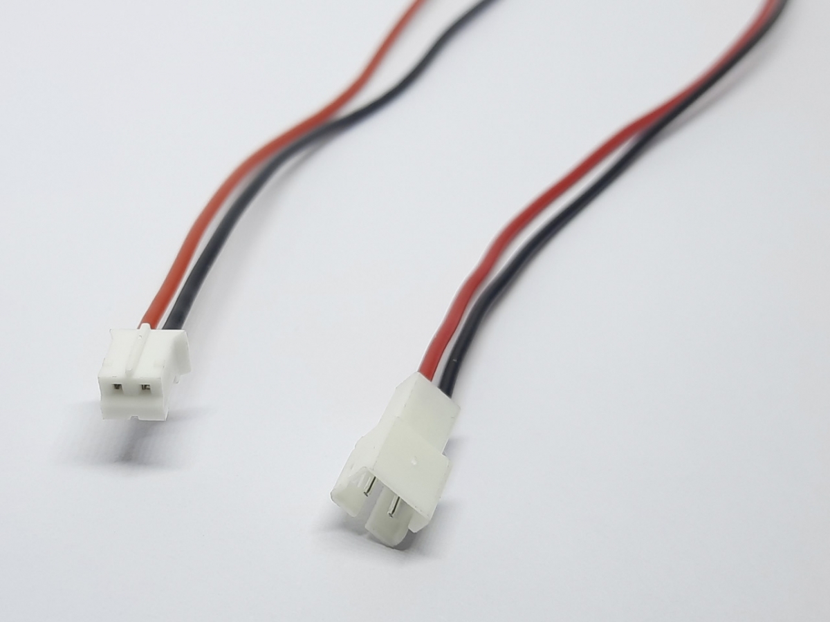 Разъем стыковочный JST PH2.0 2PIN пара на 2 контакта с проводами