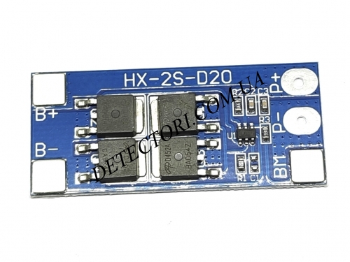 Плата защиты BMS HX-2S-D20 20A 7.4В для литий-ионных аккумуляторов фото 1