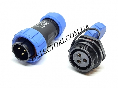 Разъем EKYK SP-21-3P герметичный на 3 контакта IP-68 фото 1