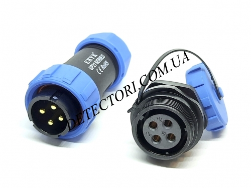 Разъем EKYK SP-21-4P герметичный на 4 контакта IP-68 фото 1