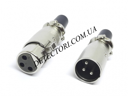 Разъем Canon XLR 3P соединительный на 3 контакта фото 1