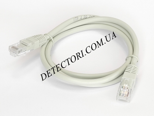 Патч-корд 1м серый RJ-45 UTP CAT5e кабель LAN фото 1