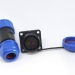 Разъем LD-20-2P герметичный квадратный фланец на 2 контакта 25 А IP-68 фото 2