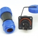 Разъем LD-20-2P герметичный квадратный фланец на 2 контакта 25 А IP-68 фото 4