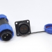 Разъем LD-20-2P герметичный квадратный фланец на 2 контакта 25 А IP-68 фото 1