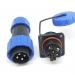 Разъем LD-20-4P герметичный квадратный фланец на 4 контакта 25 А IP-68 фото 4