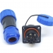 Разъем LD-20-7P герметичный квадратный фланец на 7 контактов 5 А IP-68 фото 3