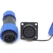 Разъем LD-20-7P герметичный квадратный фланец на 7 контактов 5 А IP-68 фото 1