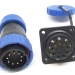 Разъем LD-28-9P герметичный квадратный фланец на 9 контактов 5 А IP-68 фото 4
