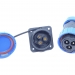 Разъем LD-32-3P герметичный квадратный фланец на 3 контакта 45 А IP-68 фото 1