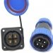 Разъем LD-32-4P герметичный квадратный фланец на 4 контакта 45 А IP-68 фото 1