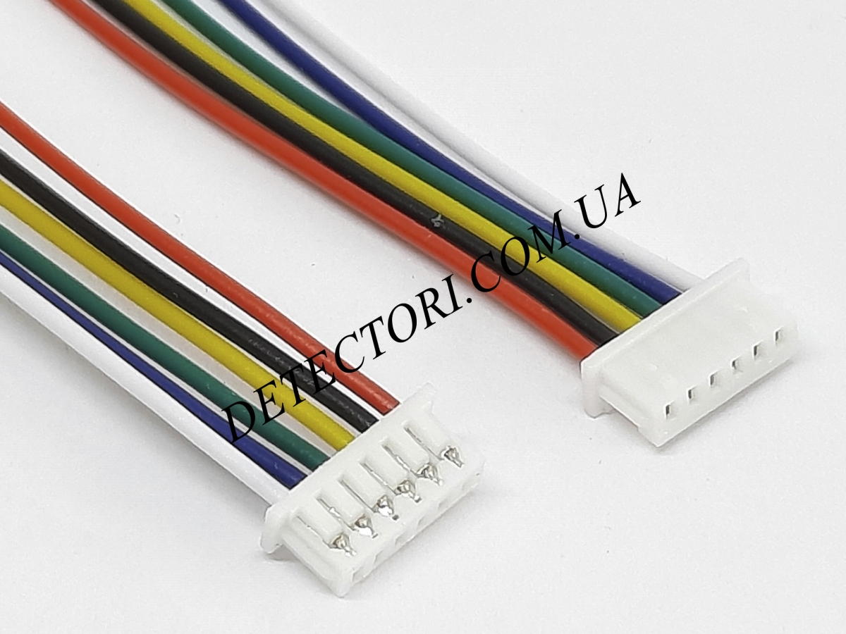 Роз'єм micro JST PH1.25 6PIN на 6 контактів з дротом 20 см купити