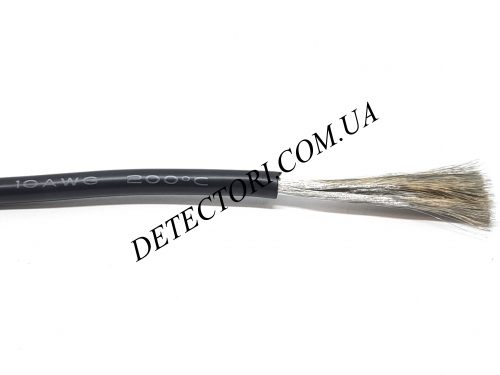 Провід силіконовий 5.3мм2(10AWG) чорний 1 м фото 1 Провід силіконовий 5.3мм2(10AWG) чорний 1 м фото 1
