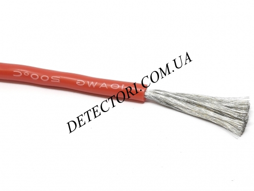Провід силіконовий 5.3мм2(10AWG) червоний 1 м фото 1