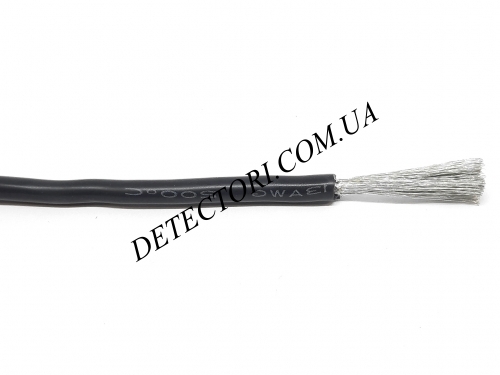 Провід силіконовий 2.6мм2(13AWG) чорний 1 м фото 1