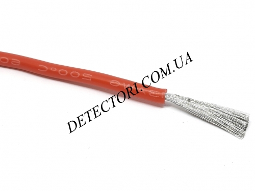 Провід силіконовий 2.6мм2(13AWG) червоний 1 м фото 1
