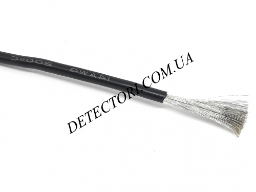 Провід силіконовий 2.5мм2(14AWG) чорний 1 м фото 1 Провід силіконовий 2.5мм2(14AWG) чорний 1 м фото 1