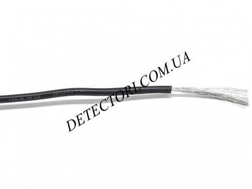 Провід силіконовий 0.75мм2(18AWG) чорний 1 м фото 1 Провід силіконовий 0.75мм2(18AWG) чорний 1 м фото 1