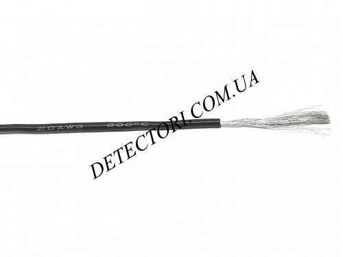 Провід силіконовий 0.5мм2(20AWG) чорний 1 м фото 1 Провід силіконовий 0.5мм2(20AWG) чорний 1 м фото 1