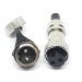 Разъем GX16-2 IP67 16 мм на 2 контакта герметический mini XLR фото 1