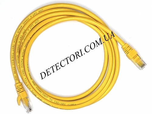Патч-корд 2м желтый RJ-45 UTP CAT6 кабель LAN фото 1