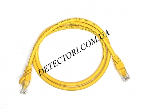 Патч-корд 1м жовтий RJ-45 UTP CAT6 кабель LAN фото 1