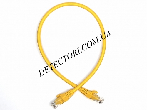 Патч-корд 0.5м желтый RJ-45 UTP CAT6 кабель LAN фото 1