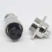 Разъем mini XLR GX16-2 16 мм на 2 контакта с квадратным фланцем фото 3