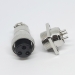 Разъем mini XLR GX16-3 16 мм на 3 контакта с квадратным фланцем фото 3