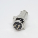 Разъем mini XLR GX16-3 16 мм на 3 контакта с квадратным фланцем фото 4