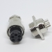 Разъем mini XLR GX16-5 16 мм на 5 контактов с квадратным фланцем фото 3