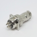 Разъем mini XLR GX16-5 16 мм на 5 контактов с квадратным фланцем фото 4