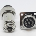 Разъем mini XLR GX16-7 16 мм на 7 контактов с квадратным фланцем фото 2