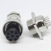 Разъем mini XLR GX16-8 16 мм на 8 контактов с квадратным фланцем фото 3