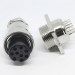 Разъем mini XLR GX16-9 16 мм на 9 контактов с квадратным фланцем фото 3