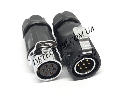 Разъем LP-20-7P герметичный межкабельный на 7 контактов IP-67 фото 1