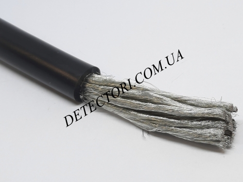 Провод силиконовый 21мм2(4AWG) черный 1м фото 1