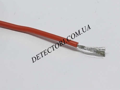 Провод силиконовый 0.3мм2(22AWG) красный 1м фото 1