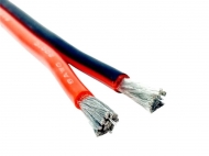 Провід силіконовий 2х0.75мм2(18AWG) подвійний червоний/чорний 1 м