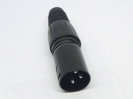 Штекер Canon XLR 3P черный под кабель на 3 контакта
