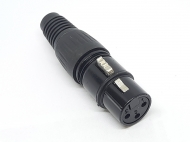 Гнездо Canon XLR 3P черное под кабель на 3 контакта