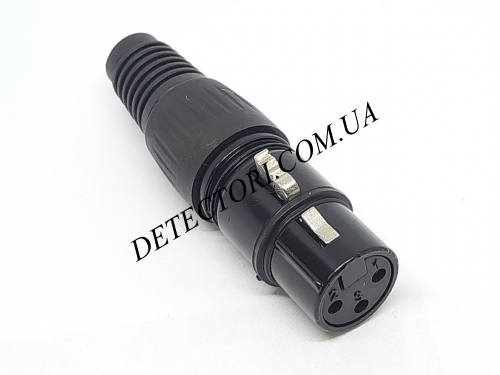 Гнездо Canon XLR 3P черное под кабель на 3 контакта фото 1
