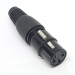 Гнездо Canon XLR 3P черное под кабель на 3 контакта фото 1