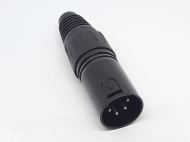 Штекер Canon XLR 4P черный под кабель на 4 контакта