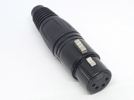 Гнездо Canon XLR 4P черное под кабель на 4 контакта