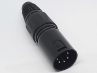 Штекер Canon XLR 5P черный под кабель на 5 контактов