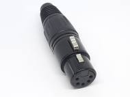 Гнездо Canon XLR 5P черное под кабель на 5 контактов