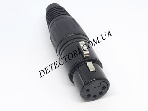 Гнездо Canon XLR 5P черное под кабель на 5 контактов фото 1